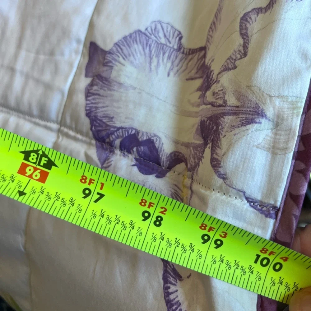 Yves Delorme Paris IRIS Collection King Quilted Reversible Coverlet Bedcover